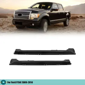 Apt188672 A-parts-a 2pcs Rocker Panel Extended Left Right Side Black Metal For Ford F150 2009-2014