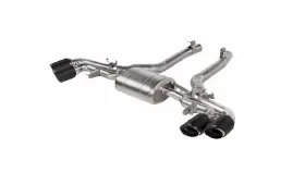 Akrapovic S-bm/t/16h Slip-on Ti Exhaust With Cf Tips For Bmw X5m/x6m 19-26