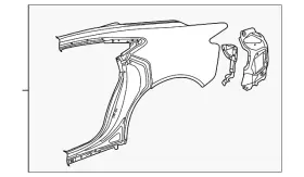 4j3-809-838 Audi Genuine Quarter Panel Assembly