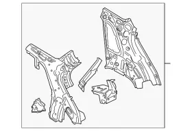 83a-809-051 Audi Genuine Inner Panel Assembly