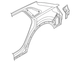 83a-809-837 Audi Genuine Quarter Panel 83a-809-837 Audi Genuine Quarter Panel