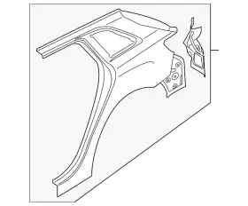 Audi 8v4-809-837 Genuine Quarter Panel