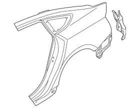 Audi 8w8-809-838-a Genuine Quarter Panel