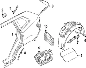 41-30-5-a66-308 Bmw Genuine Quarter Panel