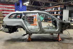 41217120200 Bmw 2006-2010 535xi E61 Wagon Rear Right Quarter Panel Structure Cut Silver Oem