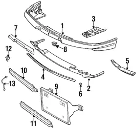51-71-1-970-245 Bmw Genuine 1991-1996 - Lower Reinforced Anchor Plate
