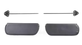 646-4073-blk Bsp Black Sun Visor And Rod 4 Pc Set- 73-91 Chevy K5 Blazer Gmc Jimmy