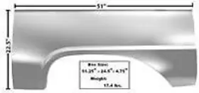 3791bwt Dynacorn Ford Bronco Quarter Panel Skin Left 1966-1977