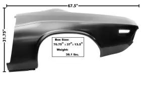 6095 Dynacorn Dodge Challenger Complete Quarter Panel Oe Style Driver Side Left 1970-1971
