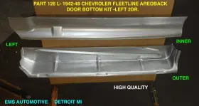 126l Ems Auto 1942 1946 1947 1948 Chevrolet Fleetline Aeroback Door Bottom Repair 126l. Left