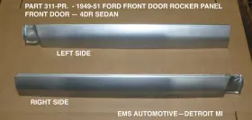 311pr Ems Automotive 1949 1950 1951 Ford 4dr Sedan Front Door Rocker Panel #311 L/r Set. Auto