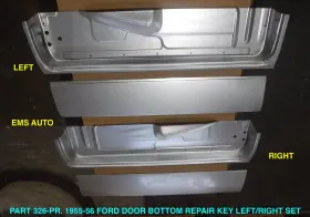 326pr Ems Automotive 1955 1956 Ford Sedan Conve #326pr Door Bottom Repair Kit Left Right Set