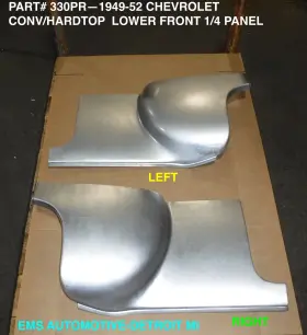 330pr Ems Automotive 1949 1950 1951 1952 Chevrolet Hardtop/conv. Lower Front 1/4 Panel #330pr
