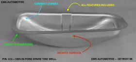414b Ems Automotive 1959 Ford Sedan Spare Tire Well #414b