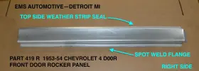 419r Ems Automotive 1953 1954 Chevrolet 4 Door Sedan Front Rocker Panel #419r. Right Side