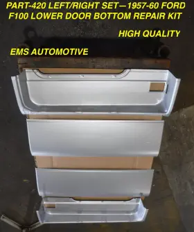 Ems Automotive 420pr 1957 1958 1959 1960 Ford F100 Truck Lower Door Bottom Kit #420pr. Left/right Set