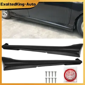 Exaltedking-auto Ek3911321a For Toyota Corolla 03-2008 Sport Style Matte Black Side Skirts Pair Body Kit