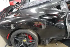 985855308 Ferrari F8 Tributo Rh Right Rear Quarter Panel Dented Used P/n