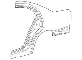 Ford 3w4z-5427840-aa Genuine Panel - Quarter Outer