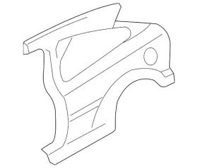 5s4z-6127841-aa Ford Genuine Quarter Panel