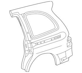 6f2z-17279d51-a Ford Genuine Side Panel