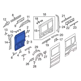 Ford Bk3z-6127841-j Genuine Quarter Panel