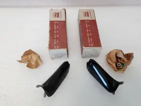 C1ab-62291a25-d Ford Nos Pair 1961 Fairlane 500 Galaxie Rear Quarter Panel Upper End Moulding