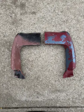 D0zb-6528518 Ford 1970 Mustang Coupe Left And Right Rear Quarter Panel Corner Extensions Oem