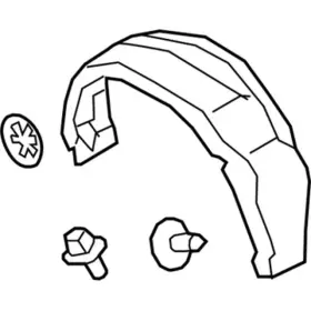 Dt1z-61278b51-f Ford Genuine Wheelhouse Liner