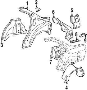 F8rz-54278b51-aa Ford Genuine Inner Wheelhouse Filler