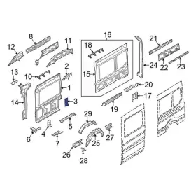 Kk3z-61264k44-b Ford Genuine Front Panel Lower Reinforced Kk3z-61264k44-b Ford Genuine Front Panel Lower Reinforced