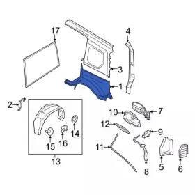 Kt1z-1727840-b Ford Genuine Side Panel