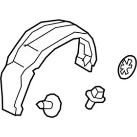 Kt1z-61278b50-b Ford Genuine Wheelhouse Liner
