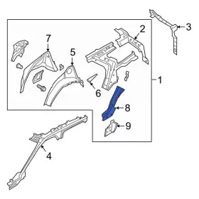 Lb5z-7827800-a Ford Genuine Lower Brace