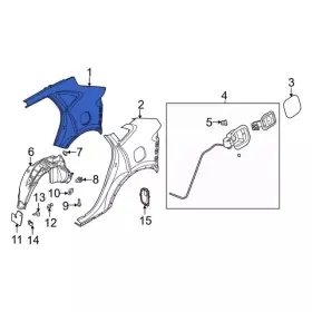 Ford Lj6z-78278a92-a Genuine Quarter Panel Assembly Lj6z78278a92a