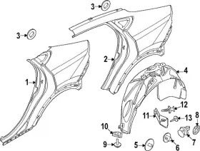 Lj8z-58279a93-a Ford Genuine Quarter Panel