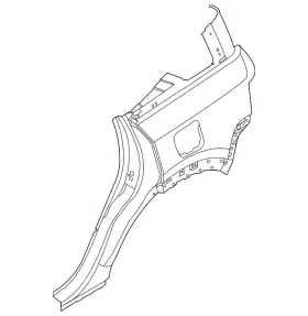 M1pz-7827841-a Ford Genuine Quarter Panel