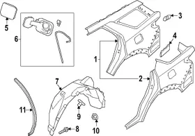 Nb5z-78278a93-a Ford Genuine Quarter Panel Assembly