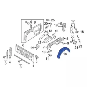 Nl3z-2628371-a Ford Genuine Quarter Panel Splash Shield Nl3z2628371a