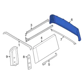 M2dz7842006df Ford Oe For Bronco 2021-2024 Rear Back Glass