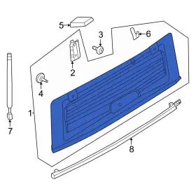 M2dz7842006f Ford Oe For Bronco 2021-2024 Rear Back Glass