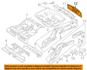 Bb5z-7810608-a Ford Oem 11-18 Explorer Rear Floor Rails-rear Body Panel Bb5z7810608a