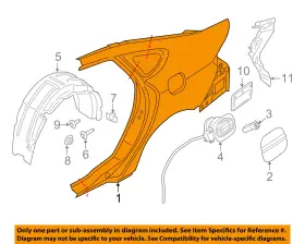 Dp5z-5427841-b Ford Oem Lincoln 13-16 Mkz-quarter Panel Rear Fender Left Dp5z5427841b