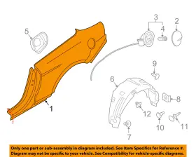 Fr3z-7627841-a Ford Oem 15-16 Mustang-quarter Panel Rear Fender Left Fr3z7627841a