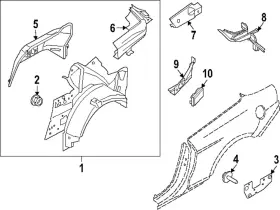 Pr3z-6328059-a Ford Genuine Lower Panel