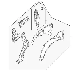 Ford R2dz-7827791-a Genuine Quarter Panel Reinforcement