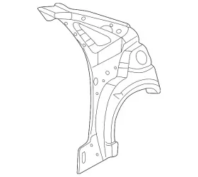 Ys4z-5427790-ba Ford Genuine Inner Quarter Panel