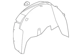 15938663 Gm Genuine Rear Driver Side Wheelhouse Liner With Nut