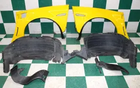 199-b Gm 12ft C6 Z06 Grand Sport Yellow Rear Wide Body Quarter Panels Ducts Liners Set Oem