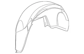 22816700 Gm Genuine Rear Driver Side Wheelhouse Liner With Nut